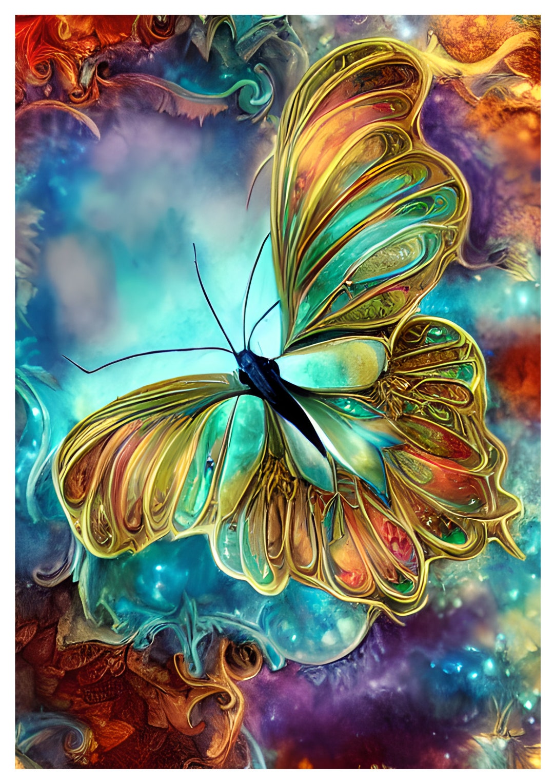 Decoupage Rice Paper, LC Collection, A4 & A3 Decoupage Paper, Butterfly