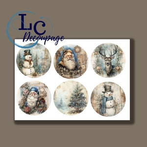 Feuilles de découpage de Noël, papier créatif de Noël pour découpage DIY, images de découpage pour travaux manuels, images de découpage pour créations artisanales, images d'artisanat bricolage