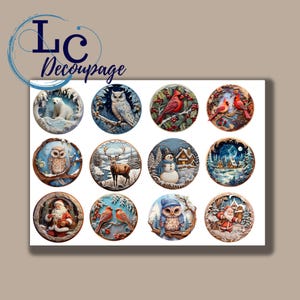 Christmas Decoupage Sheets, DIY Christmas Craft Paper for Decoupage, Decoupage Images for Crafts, Crafting Decoupage Images, DIY Craft Image