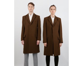 Wool Blend Classic Tailored Overcoat