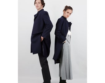 Asymmetrical Front Deconstructed Overcoat