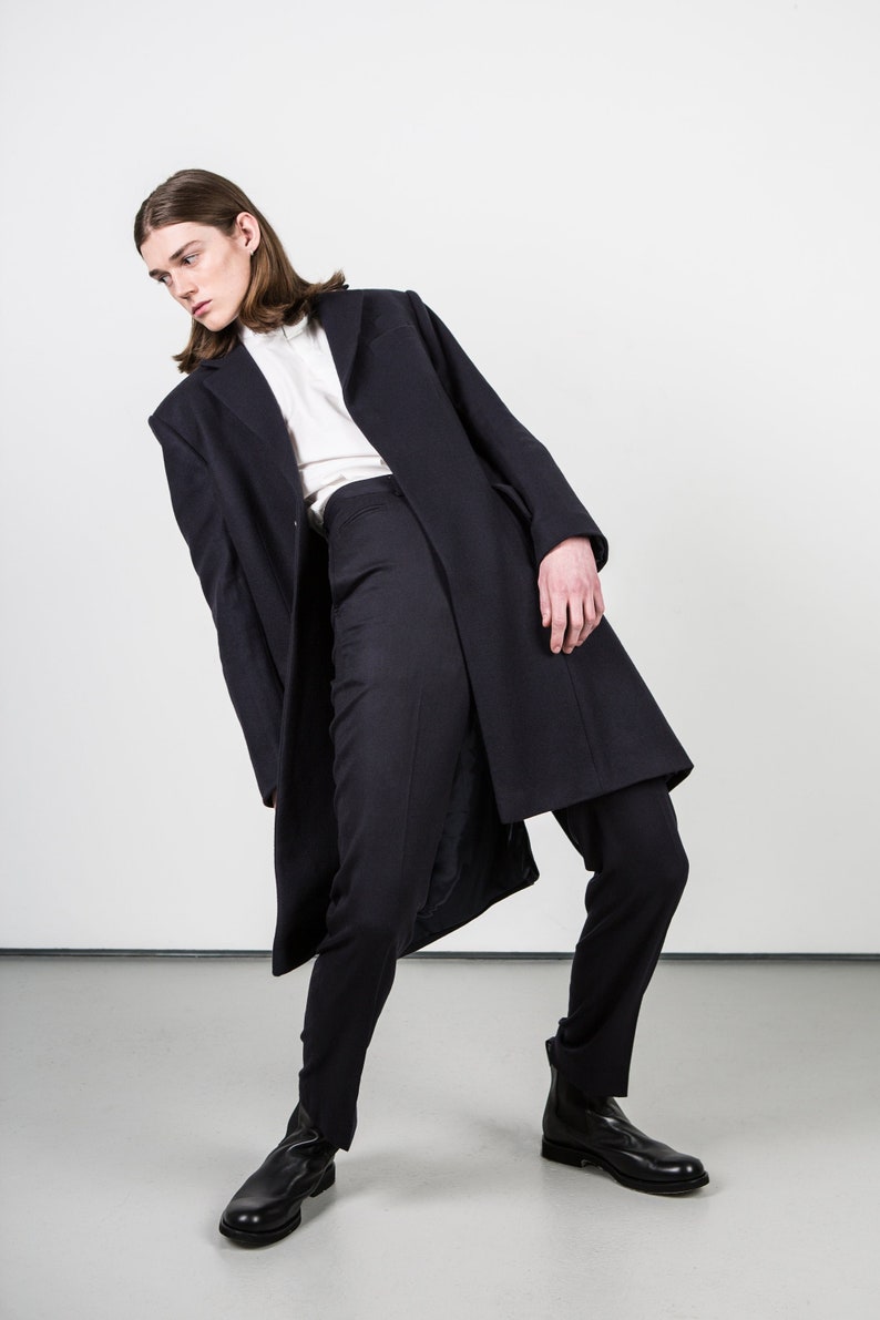 Virgin Wool Blend Classic Tailored Overcoat image 1