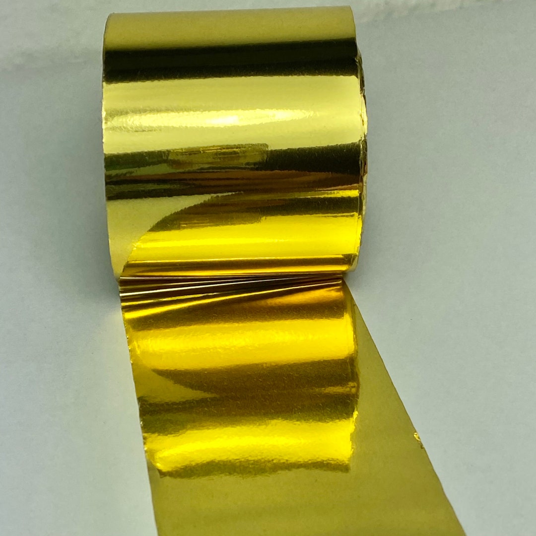 Gold Chrome 2 Nail Foil Transfer Sticker Decals 1 METER Etsy