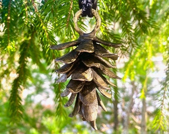 Hand wrought Iron Pinecone Ornament