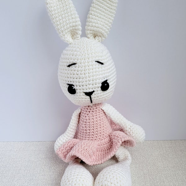 Hase, Bunny, Rabbit, gehäkelt, Amigurumi, Kuscheltier, Stofftier, Häkeltier, Spielzeug, Geschenk für Kinder, Hase gehäkelt, Hase Stofftier