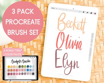Procreate ブラシ | iPad 用 Procreate 用カリグラフィー ブラシ | レタリング ブラシ | 描画ブラシ | Procreate 用ブラシ セット | Procreate ブラシ