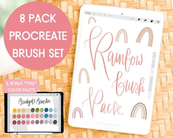 Regenbogen Brush Pack 8 Procreate Brushes | Pinsel für Procreate | Pinselset für Procreate | Procreate Pinsel | Procreate Brush Bundle