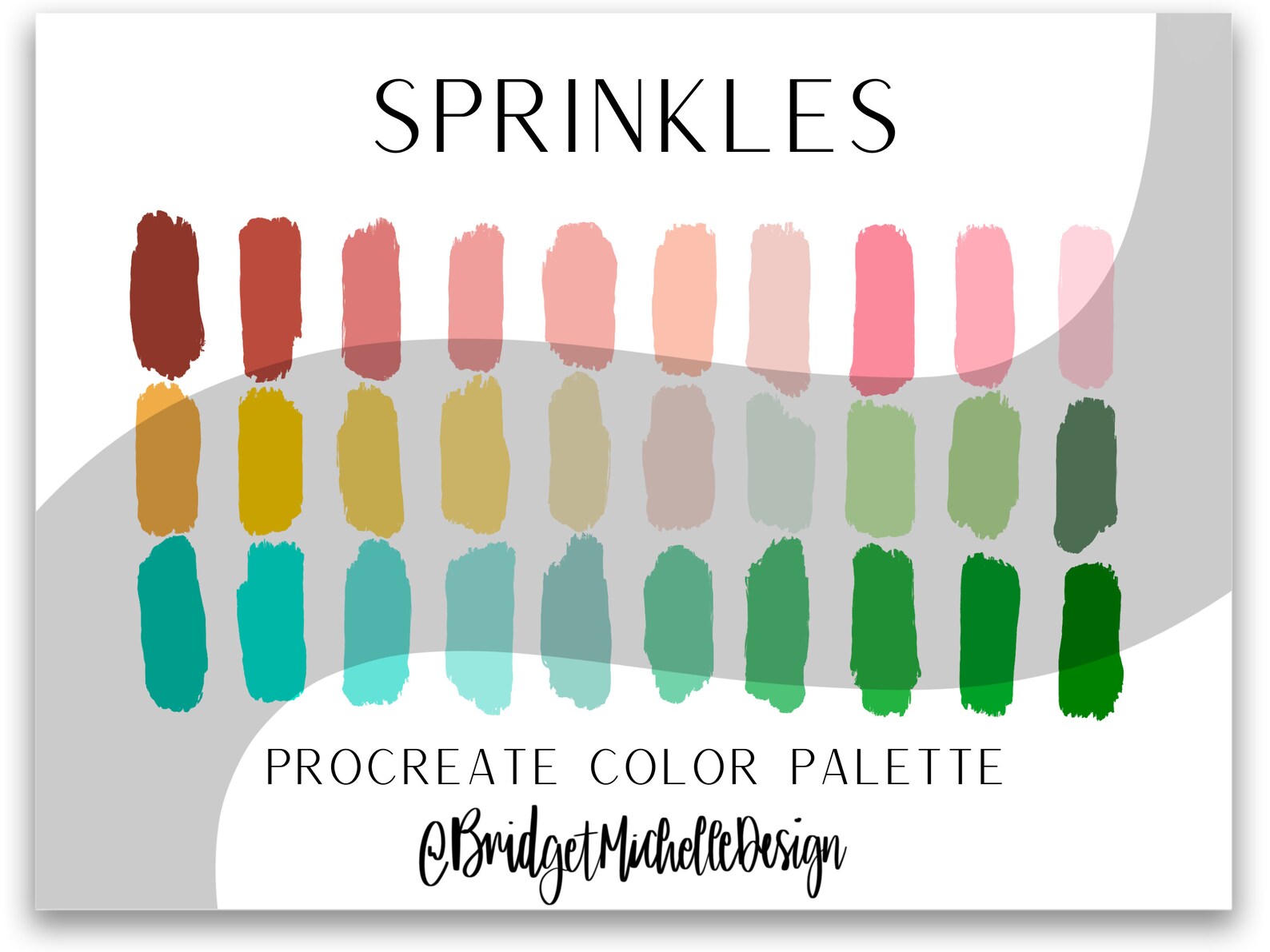 Procreate Color Palette | Color Palette | Color Swatches | Color Chart ...