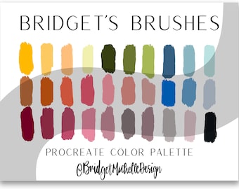 Procreate Farbpalette | Farbpalette | Farbmuster | Farbkarte | Werkzeug zeugen | Farbe Hex Codes | Bridgets Pinsel|BridgetMDesign