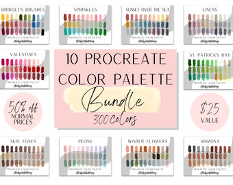 Paquete de paleta de colores Procreate / Paletas de colores / Muestras de color / Paletas Procreate / Paquete de paletas / Paleta de colores Procreate / Paletas