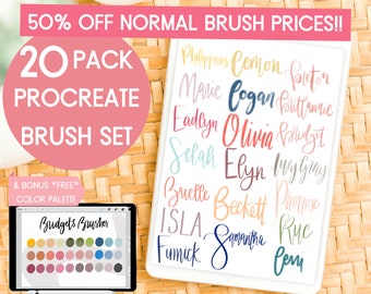 Procreate ブラシ | iPad 用 Procreate 用カリグラフィー ブラシ | レタリング ブラシ | 描画ブラシ | Procreate 用ブラシ セット | Procreate ブラシ