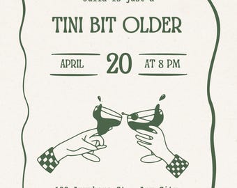 Tini Bit Older Birthday Invitation – Editable & Personalized Party Invite