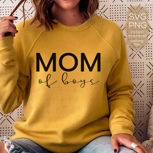 Mom Of Boys SVG: Mom Life Cut File (PNG, Cricut)