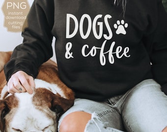 Dogs and Coffee SVG, Dog Mama Svg, Dog Owner Svg, Funny Svg, Fur Mom Shirt Svg File for Cricut & Silhouette, Png, Coffee Svg, Dog Vibes Svg