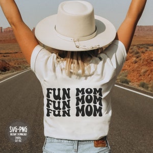 Fun Mom Retro SVG PNG: Mama Shirt Cricut Design (Digital Download)