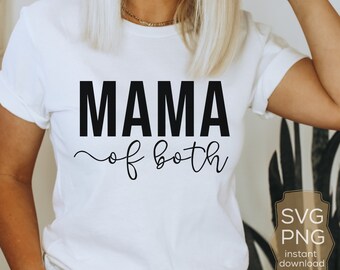 Mama van beide SVG-PNG: Mom Cut-bestand (digitale download)