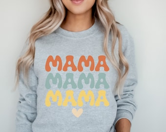 Retro Mama PNG - Boho Sublimationsdesign (Digitaler Download)