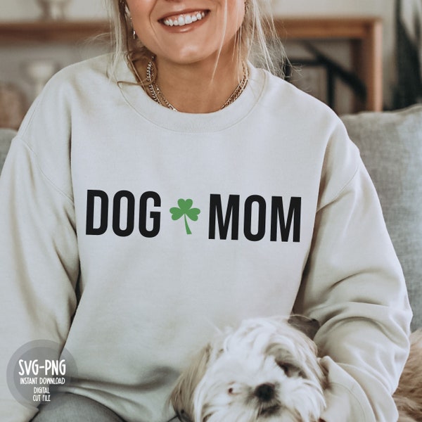 One lucky dog mom svg etsy
