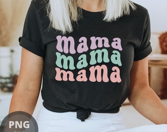 Retro Mama PNG: Boho Hippie Design (Digitaler Download)