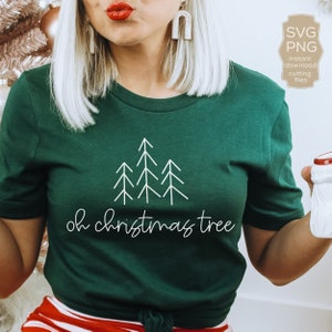 Oh, Árvore de Natal SVG: Frase de Feliz Natal, Design de Camiseta (Download Digital)