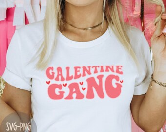Galentine Gang PNG: Retro Valentine-sublimatieontwerp (digitale download)