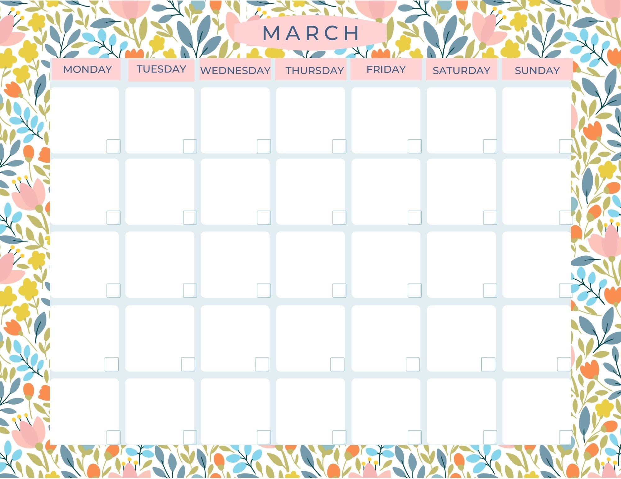 printable-calendar-planner-set-daily-weekly-monthly-etsy