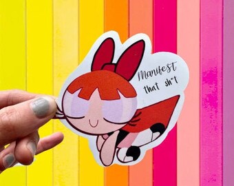 Powerpuff Girls Inspired Blossom Aesthetic Sticker