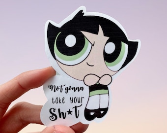 Powderpuff Girls Butter Cup Inspired Sticker