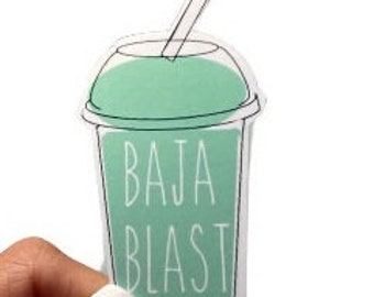 Pegatina Granizado azul inspirado en Baja Blast Taco Bell