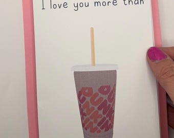 Tarjeta de aniversario de San Valentín de Dunkin Donuts