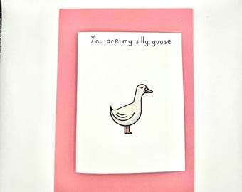 Silly Goose Cheesy Anniversary Card for Couples