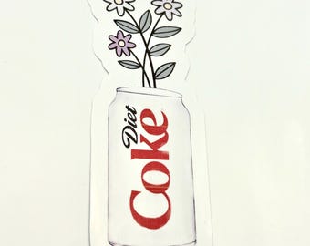Diet Coke Flower Sticker