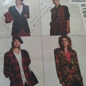 Easy mccalls 6166 20,22,24 unlined jacket and vest
