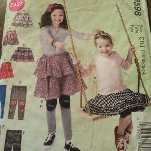 Easy Mccalls M6598 Girls skirts and leggings