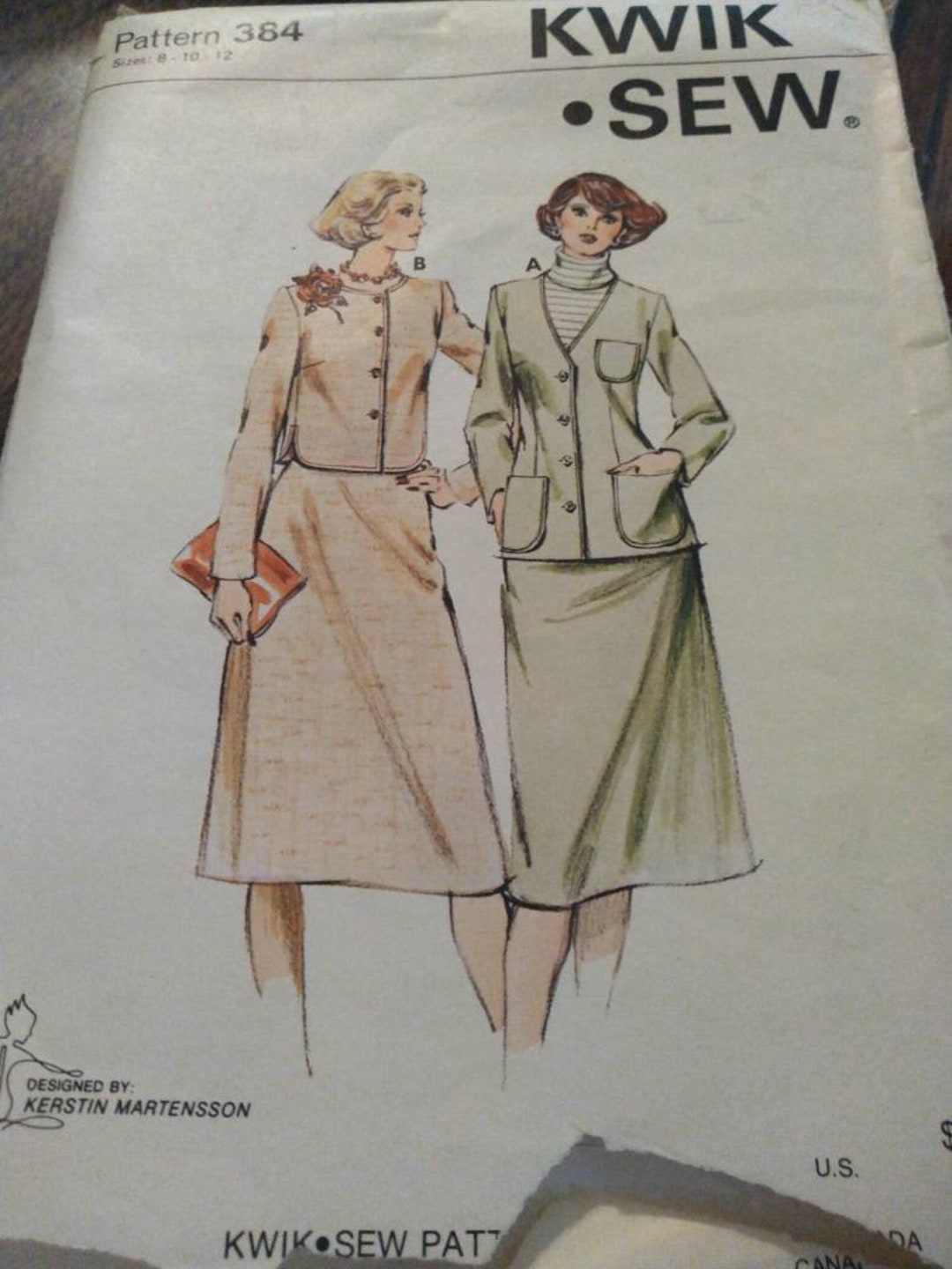 Kwik Sew 384 Ladies Suit Pattern Etsy