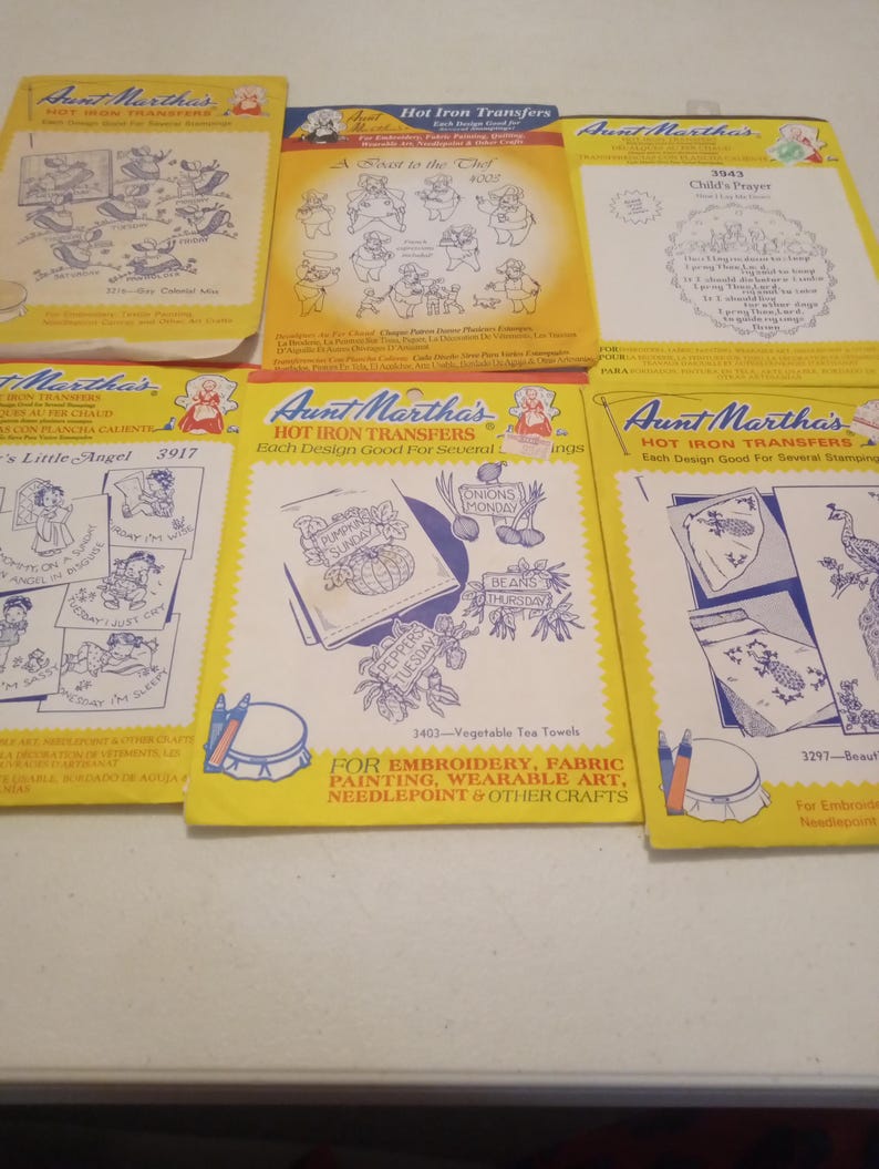 Aunt Martha's Iron on Transfers - Etsy
