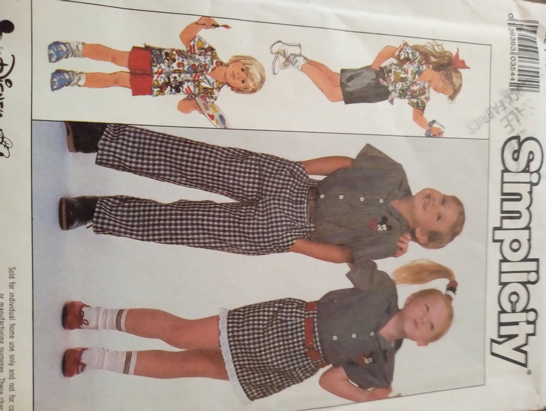 Simplicity Disney Kids 8464 2 3 4 1984 Pattern - Etsy