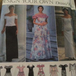 Uncut Simplicity 9421 12,14,16 Design your own dress / robe