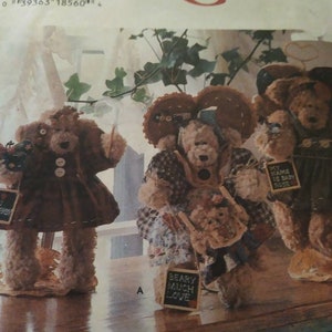Uncut Simplicity crafts 7000 12&quot; bear and clothes