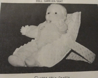 CR's Crafts doll carrier / seat pattern 1984