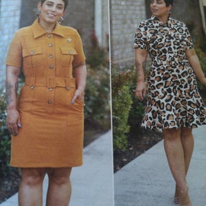 Uncut simplicity R11324 misses shirt dress with belt multiple sizes sew a long with MIMI G
