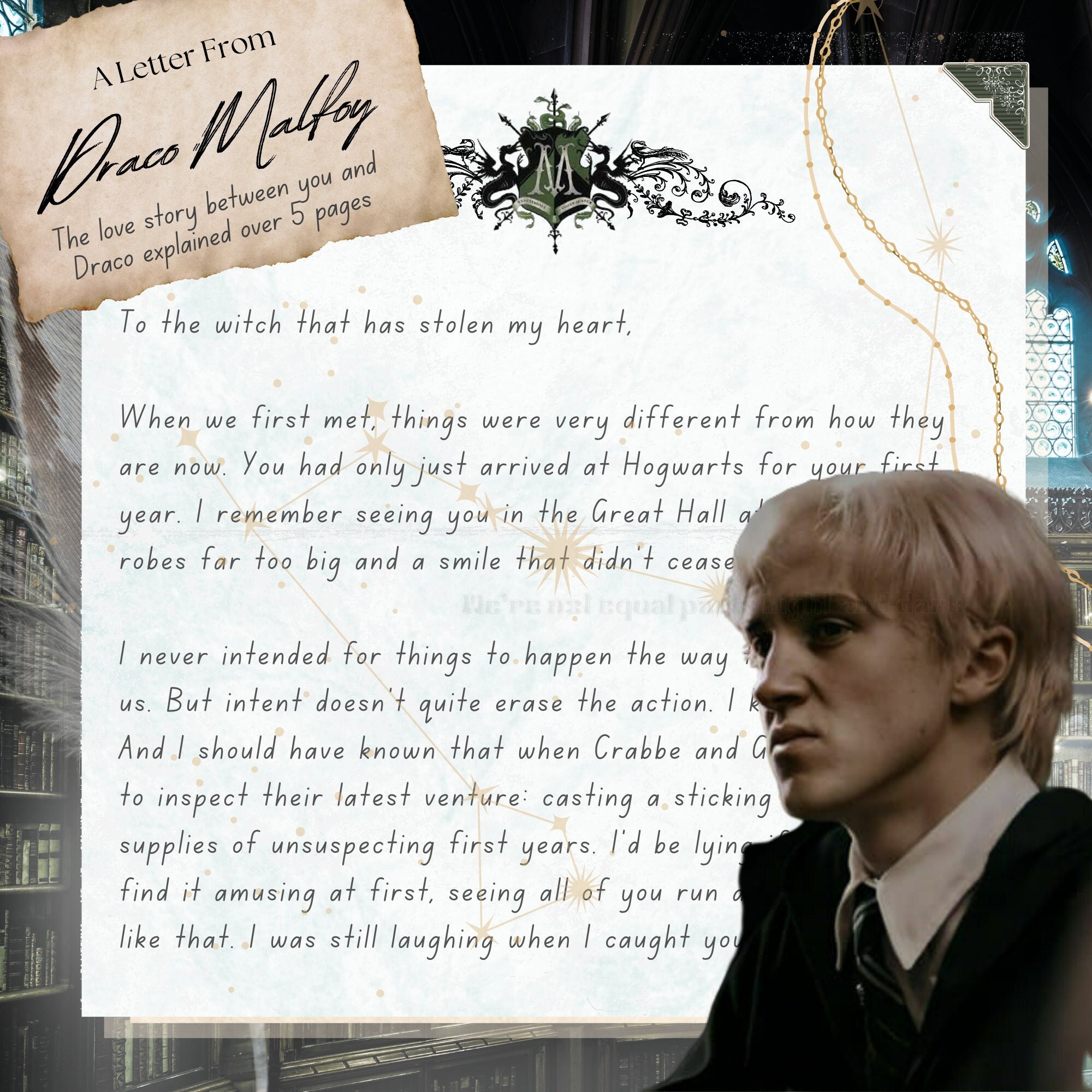 Harry Potter – Draco Malfoy - 3.5 Starfire Prints Hanging Glass Print  Accessory - Ideal for Gifting and Collecting