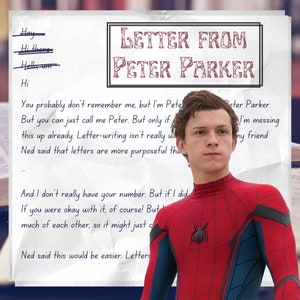 Carta de Peter Parker (Spider-Man) para ti