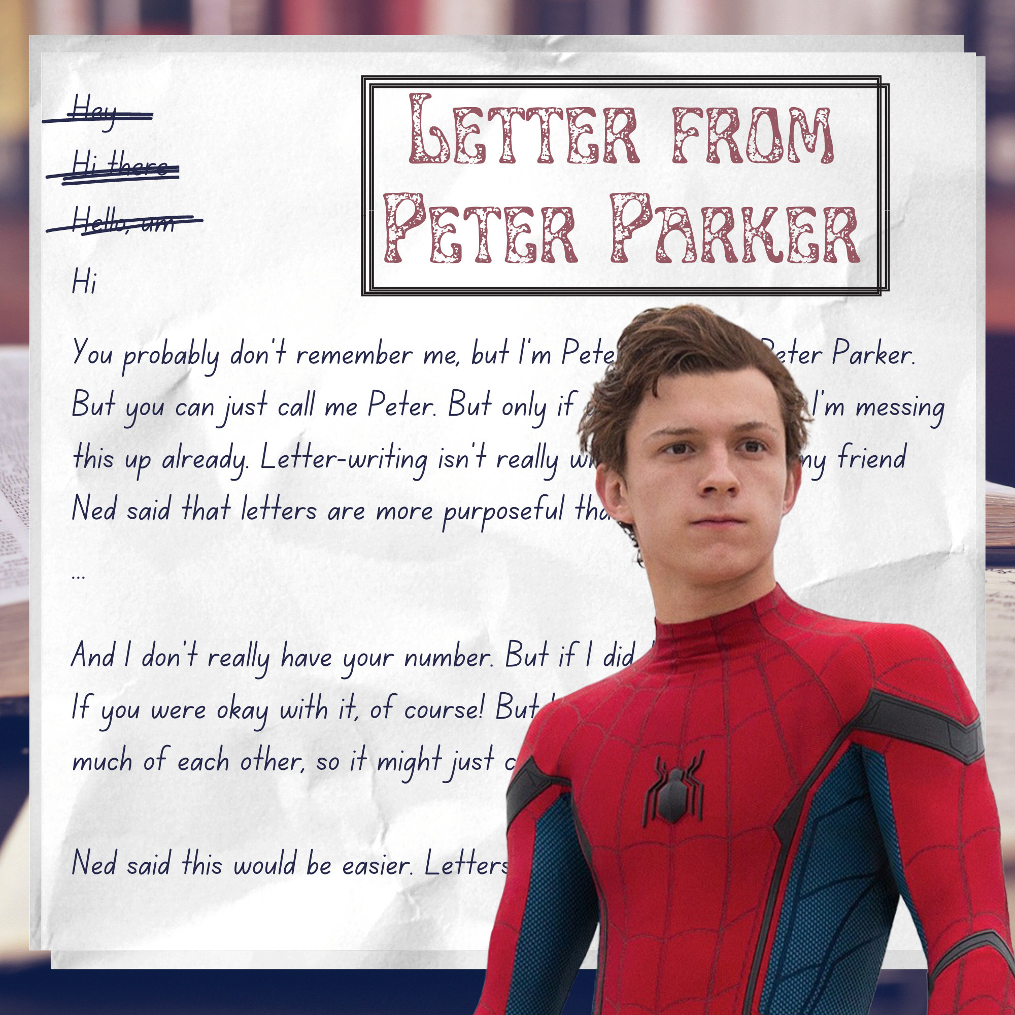 Letter From Peter Parker(spider-man) to You - Etsy