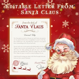 Carta editable de Papá Noel