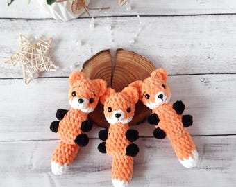 Crochet Pattern Little Fox Keychain, Amigurumi Woodland Stufed Plush Animals, Cute Plushie Baby Toy, Amigurumi tutorial in English, Mini Fox