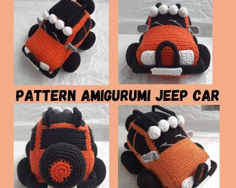 Crochet Pattern Amigurumi Car, Crochet car Pattern, Plush toy, toy car, Gift for a man, Handmade Toy, A Gift for a boy, amigurumi car PDF