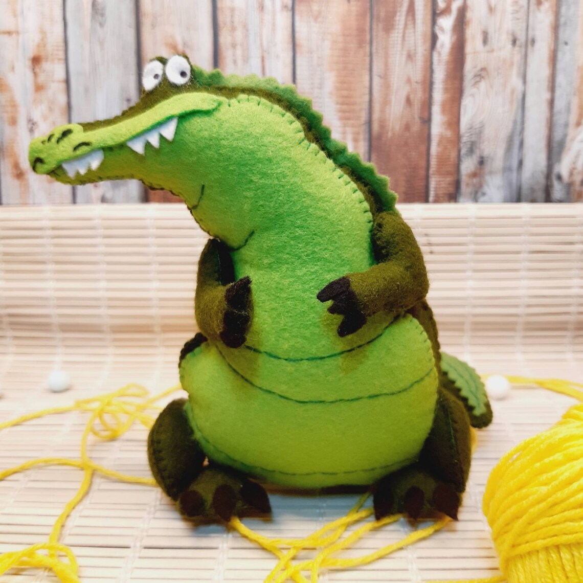 Crocodile Sewing Pattern Felt Alligator Pattern Sew by Hand Etsy