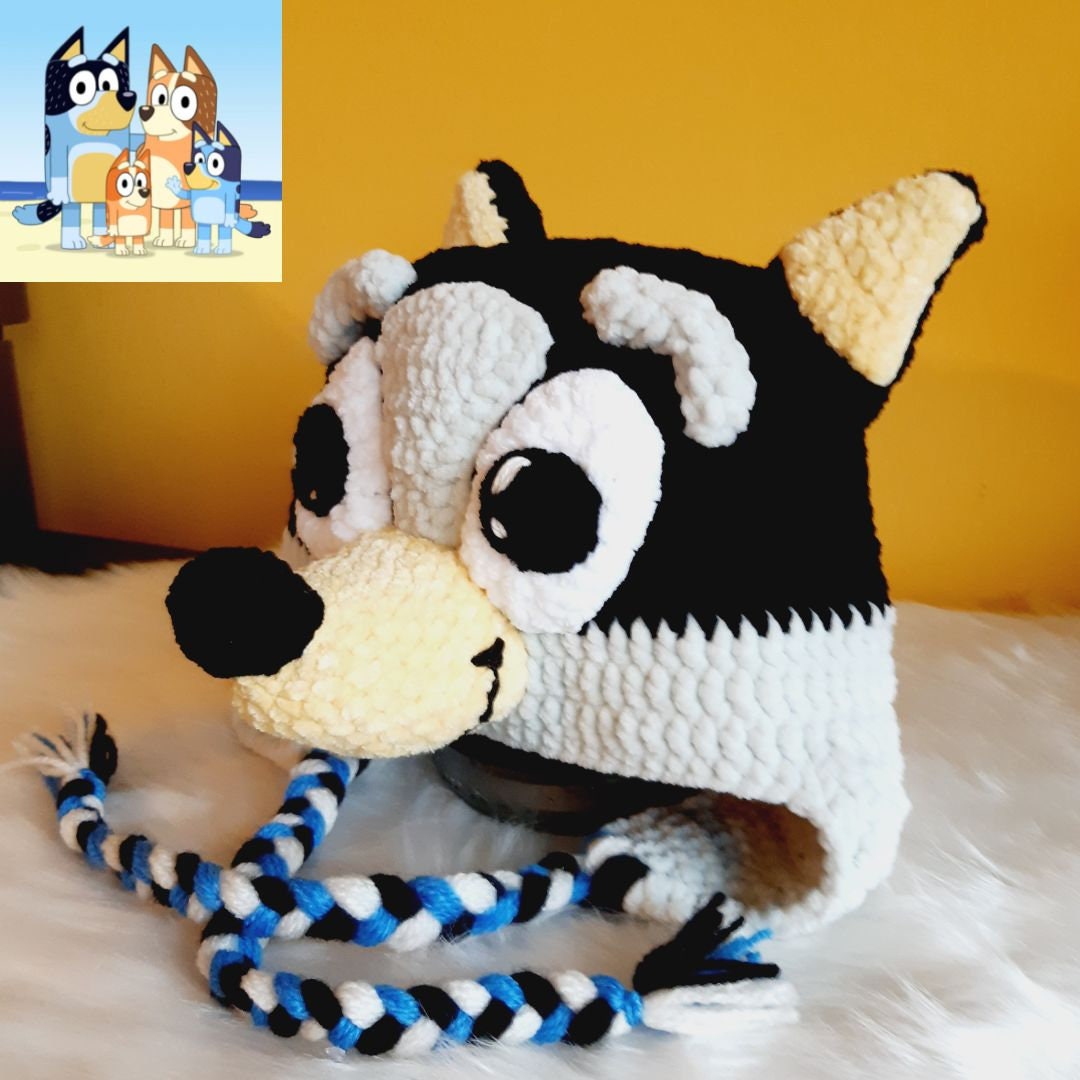 Crochet Bluey Dog Kid Hat Pattern Crochet Pattern Bluey Dog Etsy