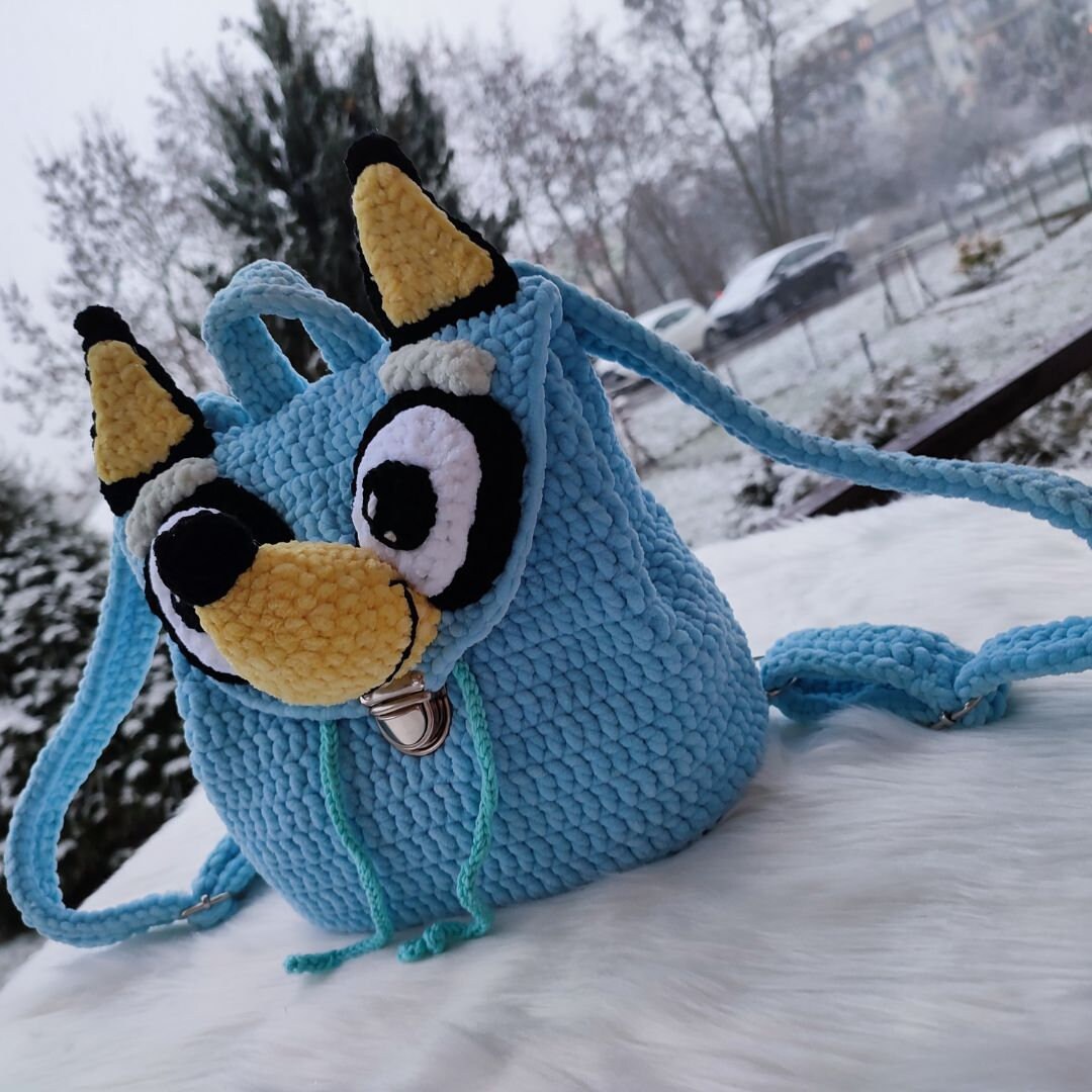 Backpack Crochet Patterns, Bluе Dog - Backpack Crochet  display picture 1